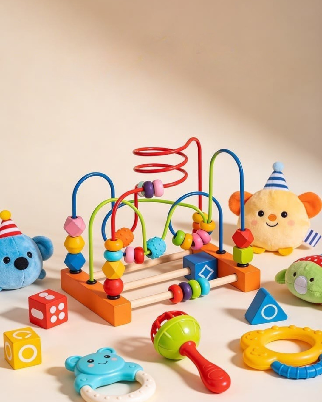 Enfant jouant avec un puzzle en bois